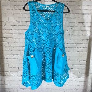 Women’s Sleeveless Crocheted Tunic Coverup *NWOT*